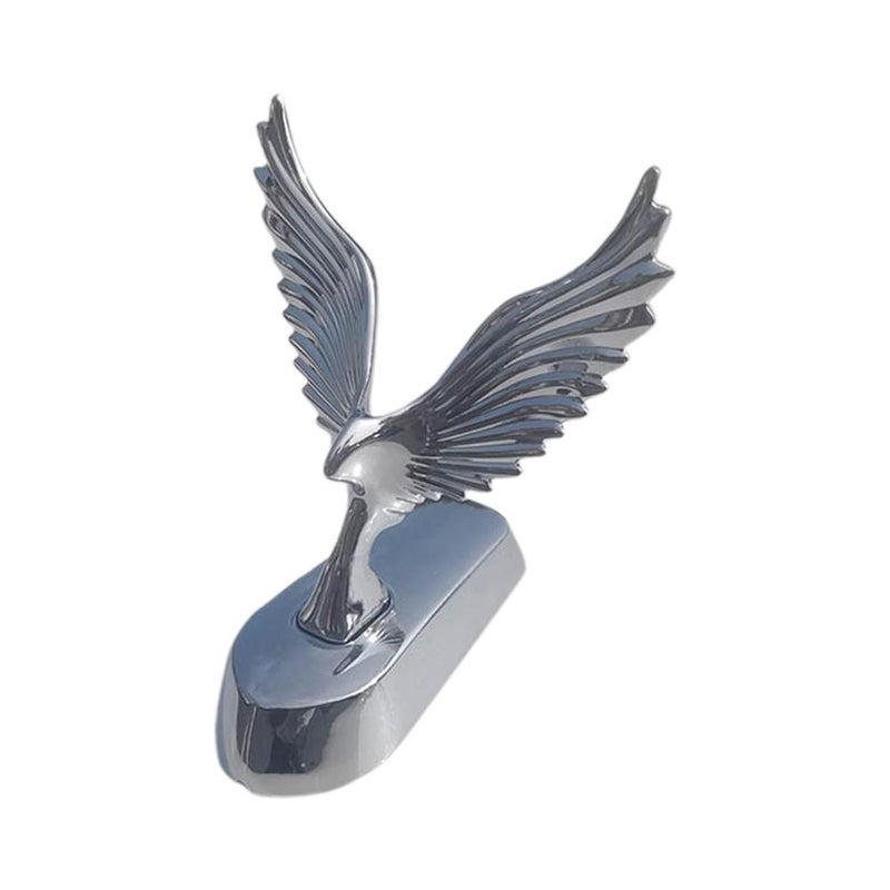 3D stereoscopic metallic car decal with wings and an eagle design for the front of the car or hood; a personalized emblem for the modified car logo and front face decoration.